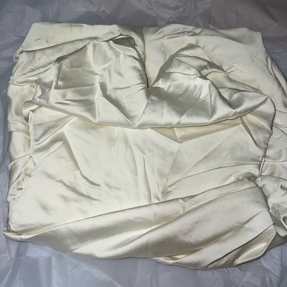 HOUSE OF CB 'Emanuela' Ivory Draped Ruched Mini Dress - Picture 12 of 16